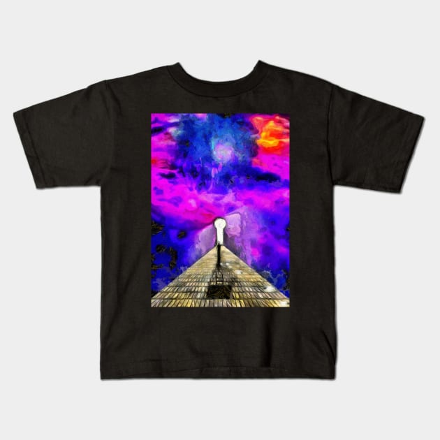 Keyhole in space Kids T-Shirt by rolffimages